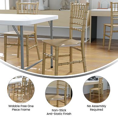Flash Furniture Set of 6 Children's Classic Resin Chiavari Chairs for All Occasions