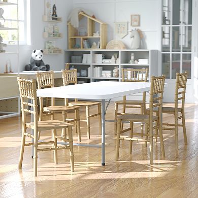 Flash Furniture Set of 6 Children's Classic Resin Chiavari Chairs for All Occasions
