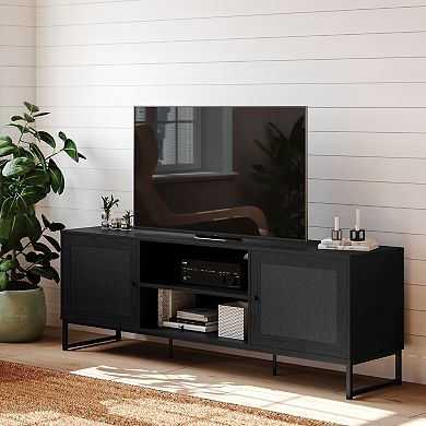 Merrick Lane 65" Mid-Century Modern TV Stand with Storage for up to 70" TV's