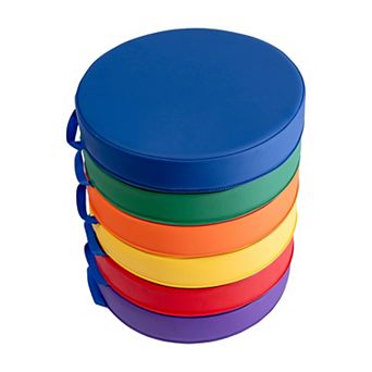 Flash Furniture Commercial Upholstered Classroom Floor Cushions with Handles