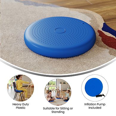 Flash Furniture Commercial Inflatable Wobble Cushion with Dual Sided Grips