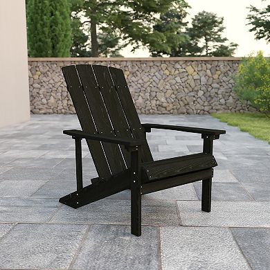 Flash Furniture Outdoor All-Weather Poly Resin Wood Adirondack Chair