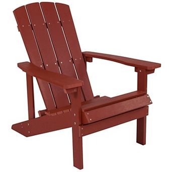 Flash Furniture Outdoor All-Weather Poly Resin Wood Adirondack Chair