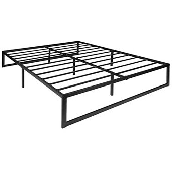 Flash Furniture 14" Metal Platform Bed Frame with Steel Slat Supports-No Foundation Needed