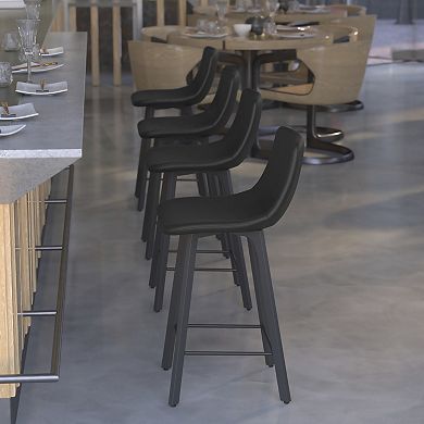 Flash Furniture Set of 2 Commercial Armless Metal Counter Stools