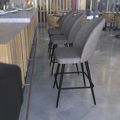 Flash Furniture Commercial Grade Armless Stools with Contoured Backs