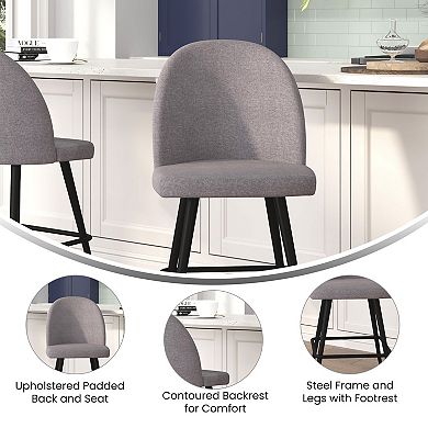 Flash Furniture Commercial Grade Armless Stools with Contoured Backs