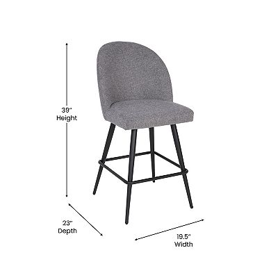 Flash Furniture Commercial Grade Armless Stools with Contoured Backs
