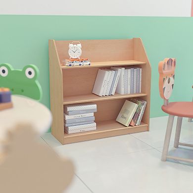 Flash Furniture Kid Friendly Wooden Bookshelf with 3 Display Shelves
