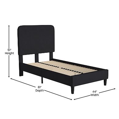 Flash Furniture Platform Bed with Headboard - No Foundation Needed