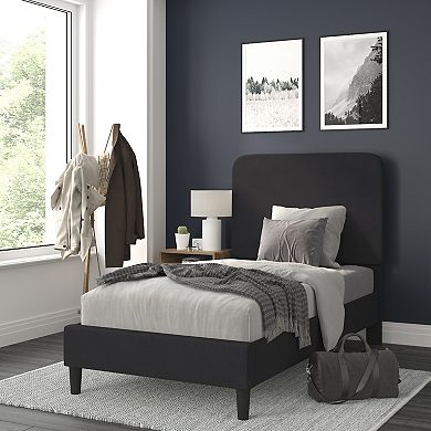 Flash Furniture Platform Bed with Headboard - No Foundation Needed