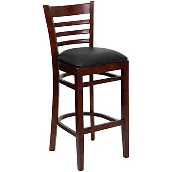 Flash Furniture Ladder Back Wooden Restaurant Barstool