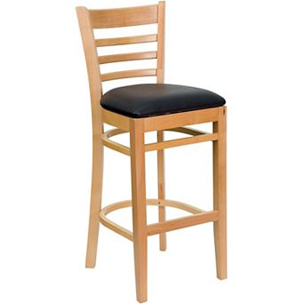 Flash Furniture Ladder Back Wooden Restaurant Barstool