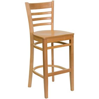 Flash Furniture Ladder Back Wooden Restaurant Barstool