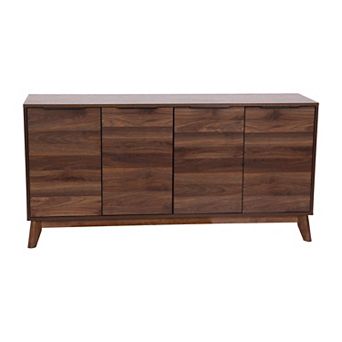 Flash Furniture 60" Buffet Cabinet with 4 Soft Close Doors and Adjustable Shelves