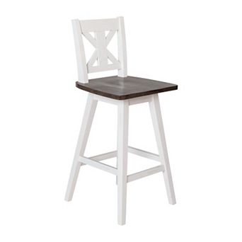 Flash Furniture Commercial 360° Swivel Wood Bar Height Stool