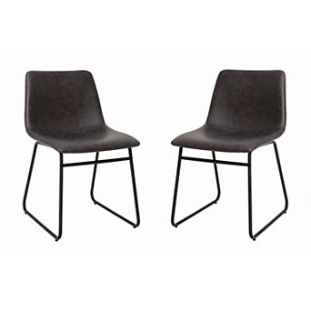Flash Furniture 18 Inch Indoor Dining Table Chairs, LeatherSoft Upholstery-Set of 2