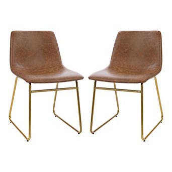 Flash Furniture 18 Inch Indoor Dining Table Chairs, LeatherSoft Upholstery-Set of 2