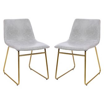 Flash Furniture 18 Inch Indoor Dining Table Chairs, LeatherSoft Upholstery-Set of 2
