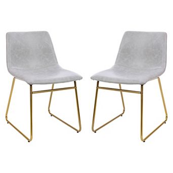 Flash Furniture 18 Inch Indoor Dining Table Chairs, LeatherSoft Upholstery-Set of 2