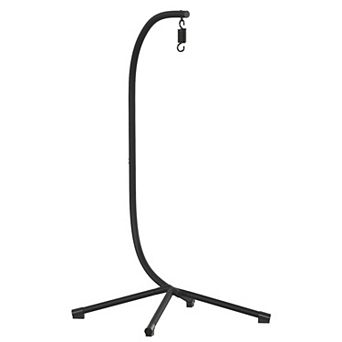 Flash Furniture Commercial All-Weather Steel Hanging Chair C Stand with Included Hardware