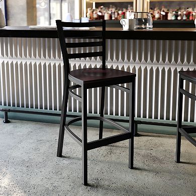Flash Furniture Ladder Back Metal Restaurant Barstool