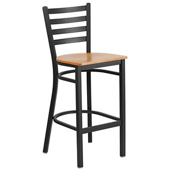 Flash Furniture Ladder Back Metal Restaurant Barstool