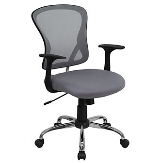 Flash Furniture Mid-Back Mesh Swivel Task Office Chair with Chrome Base and Arms