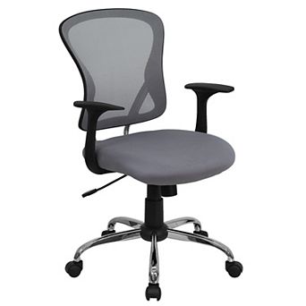 Flash Furniture Mid-Back Mesh Swivel Task Office Chair with Chrome Base and Arms