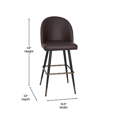 Flash Furniture Commercial Grade Armless Barstool with Contoured Back