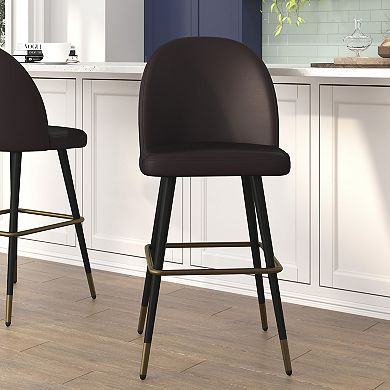Flash Furniture Commercial Grade Armless Barstool with Contoured Back