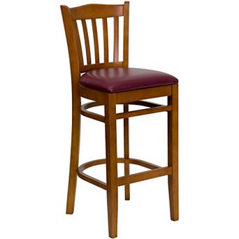 Flash Furniture Vertical Slat Back Wooden Restaurant Barstool - Hospitality Seating