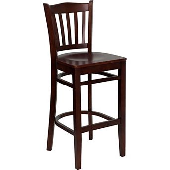 Flash Furniture Vertical Slat Back Wooden Restaurant Barstool - Hospitality Seating
