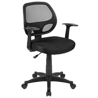 Flash Furniture Mid-Back Mesh Swivel Task Office Chair with T-Arms - Office Furniture