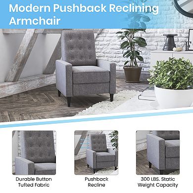 Flash Furniture Pushback Recliner with Button Tufted Back
