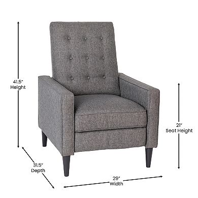 Flash Furniture Pushback Recliner with Button Tufted Back