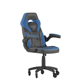 Flash Furniture Office Gaming Chair with Skater Wheels & Flip Up Arms - LeatherSoft