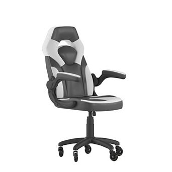 Flash Furniture Office Gaming Chair with Skater Wheels & Flip Up Arms - LeatherSoft