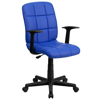 Flash Furniture Mid-Back Quilted Vinyl Swivel Task Office Chair with Arms