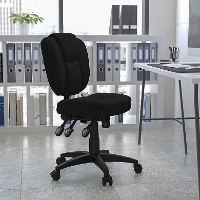 Flash Furniture Mid-Back Multifunction Ergonomic Task Office Chair with Pillow Top Cushioning