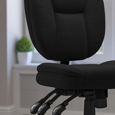 Flash Furniture Mid-Back Multifunction Ergonomic Task Office Chair with Pillow Top Cushioning