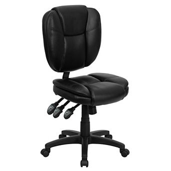 Flash Furniture Mid-Back Multifunction Ergonomic Task Office Chair with Pillow Top Cushioning