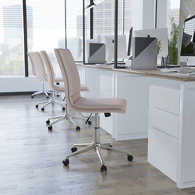 Flash Furniture Mid-Back Armless Office Task Chair with Metal 5-Star Base
