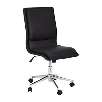 Flash Furniture Mid-Back Armless Office Task Chair with Metal 5-Star Base