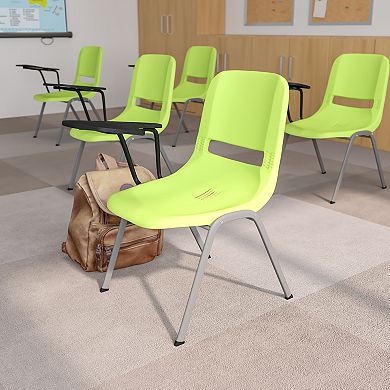 Flash Furniture Ergonomic Shell Chair with Right Handed Flip-Up Tablet Arm
