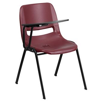 Flash Furniture Ergonomic Shell Chair with Right Handed Flip-Up Tablet Arm