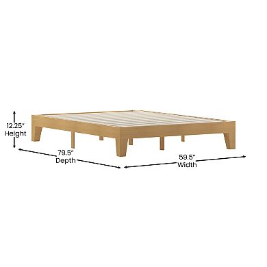 Flash Furniture Wood Platform Bed with 14 Wooden Support Slats