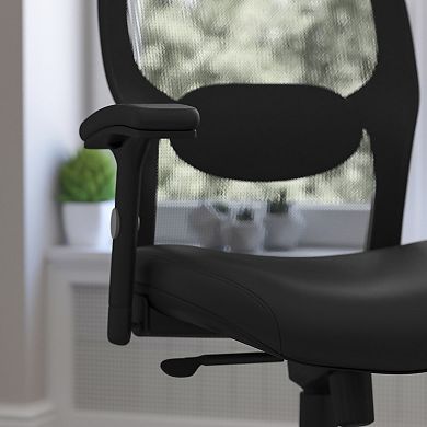 Flash Furniture Mid-Back Super Mesh Executive Swivel Office Chair with Knee Tilt Control