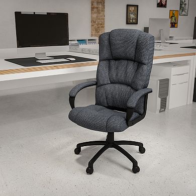 Flash Furniture High Back Fabric Executive Swivel Office Chair with Arms