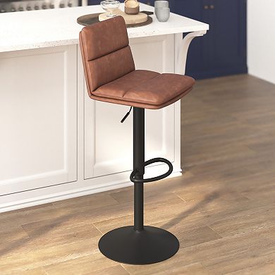 Flash Furniture Set of 2 Commercial Armless Adjustable Height Barstools